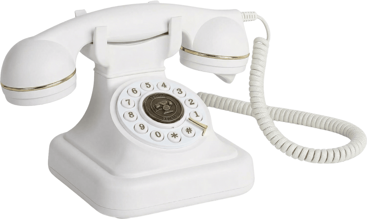 Ivory White retro audio guestbook telephone